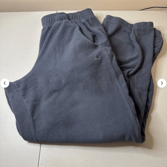 Champion Sweatpants Mens Large Dark Gray Drawstring Pockets Ankle Zip Large - Picture 1 of 6